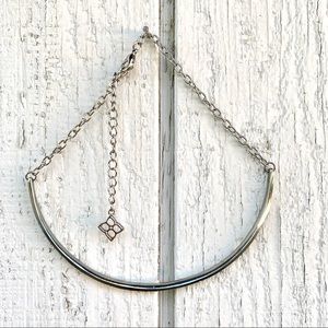 NEW BCBGMaxAzria silver rhinestone choker necklace